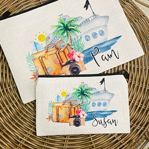 Personalized Cruise Bag, Cruise Travel Bag, Cruise Gift, Cruise Makeup Bag, Cruise Travel Bag, Sister Cruise, Mom & Daughter Cruise, Family