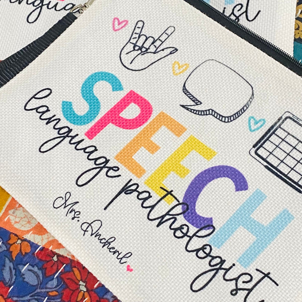 Speech Language Pathology Bag, Speech Therapy Gift, Personalized Speech Teacher Gift, SLP Appreciation Gifts, Speech Therapist, Speech Gifts