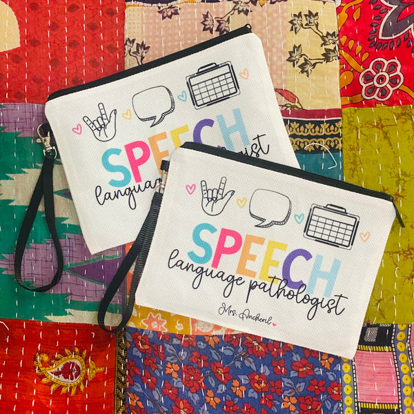 Speech Language Pathology Bag, Speech Therapy Gift, Personalized Speech Teacher Gift, SLP Appreciation Gifts, Speech Therapist, Speech Gifts