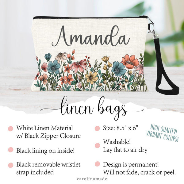 Football Bag, Personalized Football Gift, Football Makeup Bag, Girls Football Zipper Pouch, Football Team Gift, Coach Gift, End of Season