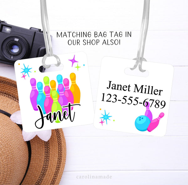 Bowling Wristlet, Personalized Bowling Makeup Bag, Bowling Team Zipper Pouch, Bowling Lover Gift, Gift for Bowler, Bowl Accessory Bag