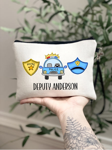 Police Officer Gift, Personalized Deputy Makeup Bag, School Resource Officer Gift, Law Enforcement Gift, School SRO Appreciation Gift Ideas