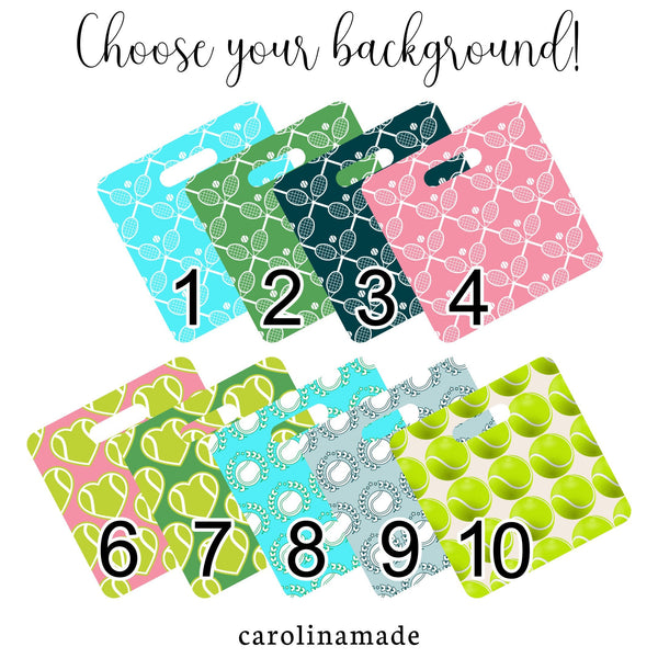 Tennis Tag, Personalized Tennis Name Bag Tag, Tennis Travel Bag Accessories, Custom Tennis Team Gifts, Tennis Racket Bag Tag, Tennis Gifts