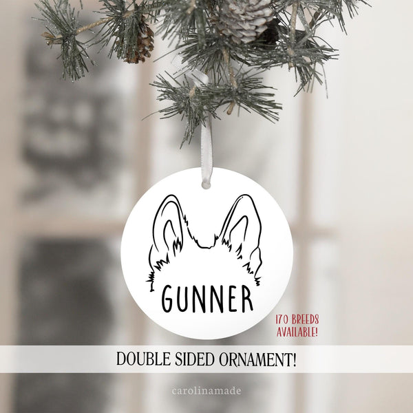 Personalized Dog Ears Ornament, Gift For Dog Owners, Dog Ears Ornament, Gift For Dog Lovers,  Custom Dog Name Ornament, Gift For Dog Mom