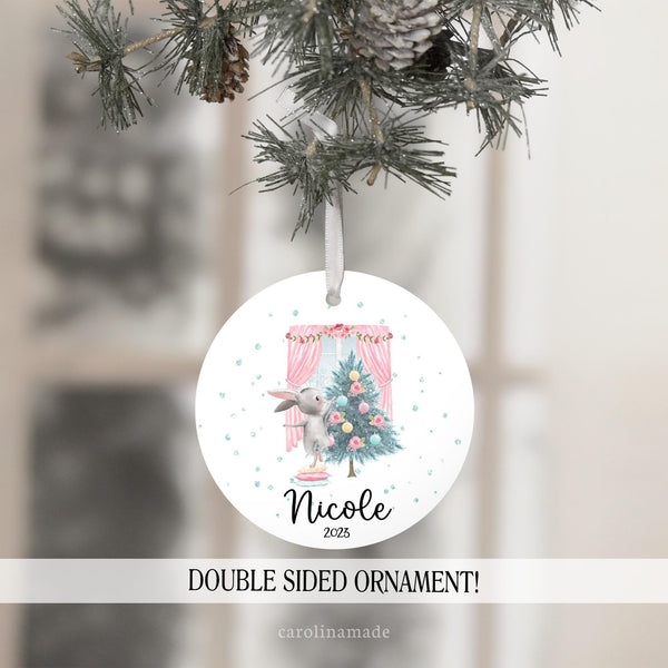 girls christmas ornament, personalized christmas ornament