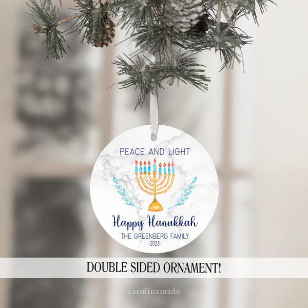 Peace and Light Hanukkah Ornament, Happy Hanukkah Gift for Friends, Appreciation Gift, Best Friend Gift, Gift for Family Members