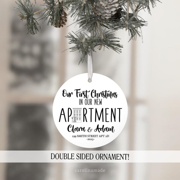 our first christmas in our new apartment personalized couple gift