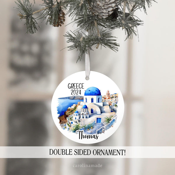 Greece Trip personalized keepsake ornament gift