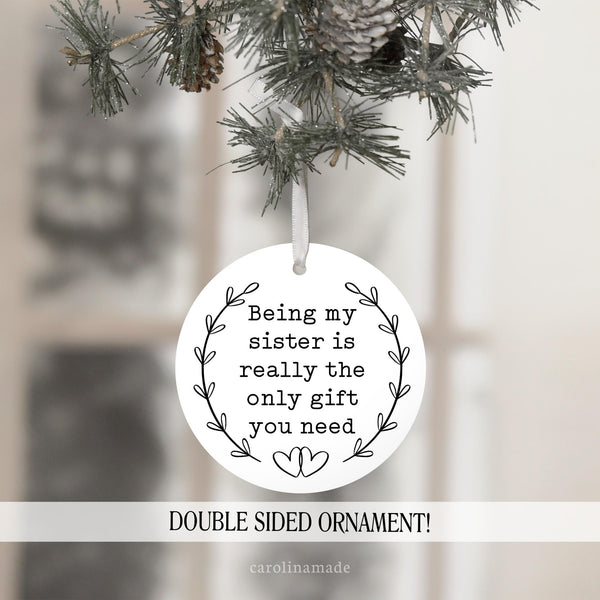 Being my boss is really the only gift you need Funny Ornament, Funny Christmas Ornament, Gift for Boss, Gift for Co-worker, White Elephant