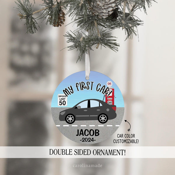 My first Car Christmas Keepsake Ornament. Personalize the car color, the name and the year.