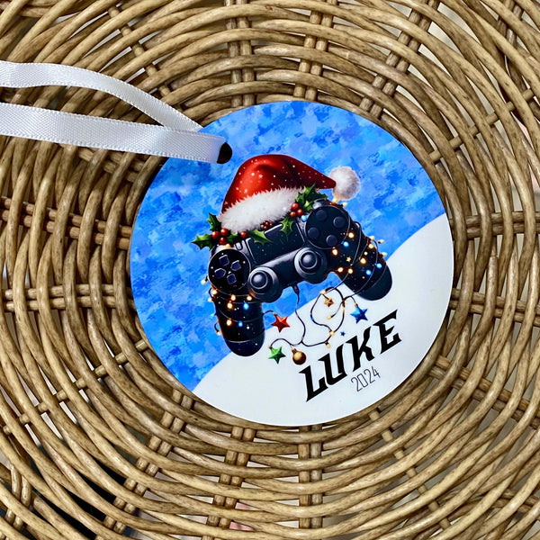 Video Game Christmas Ornament, Gaming Ornament, Personalized Gamer Ornament, Gift for Gamer, Video Game Controller Christmas Ornament