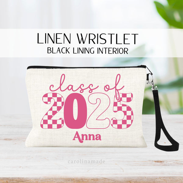 Class of 2025, Senior 2025, Personalized Senior Zippered Pouch, High School Senior Gifts, Custom 2025 Graduating Senior Makeup Bag, Pen Bag