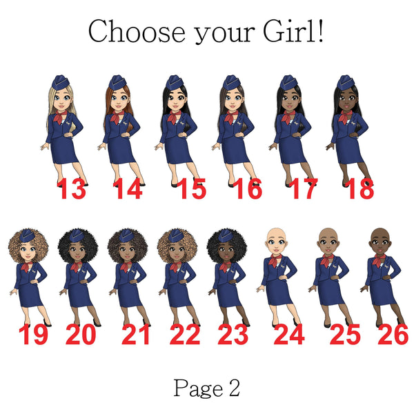Flight Attendant Clipboard, Personalized Airline Stewardess Travel Clipboard, Flight Attendant Gift Ideas, Custom Double Sided Clipboard