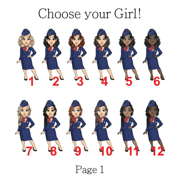 Flight Attendant Clipboard, Personalized Airline Stewardess Travel Clipboard, Flight Attendant Gift Ideas, Custom Double Sided Clipboard