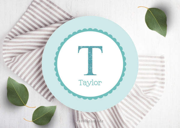 Kids Personalized Name Plate, Custom Childs Reusable Plate, Keepsake Plate, Girls Plate, Boys Plate, Preppy Initial Plate, Grandmillennial