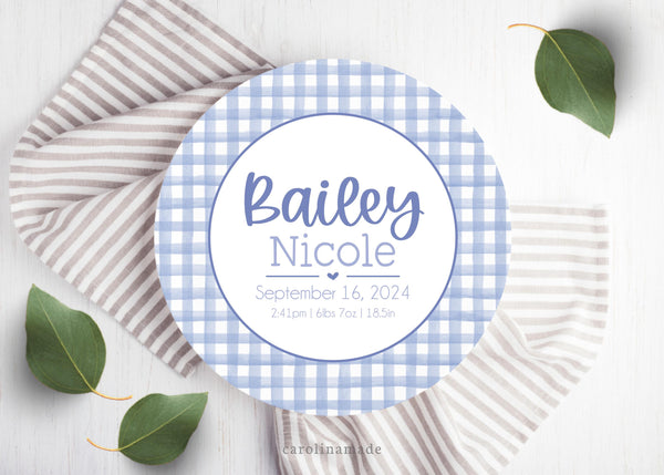 Kids Personalized Birth Stat Name Plate, Custom Baby Birth Info Gift, Newborn Keepsake Plate, Gift for New mom, Baby Gift, Reusable Plate
