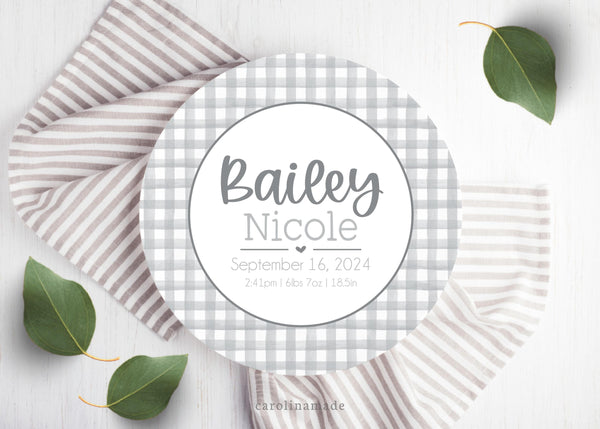 Kids Personalized Birth Stat Name Plate, Custom Baby Birth Info Gift, Newborn Keepsake Plate, Gift for New mom, Baby Gift, Reusable Plate