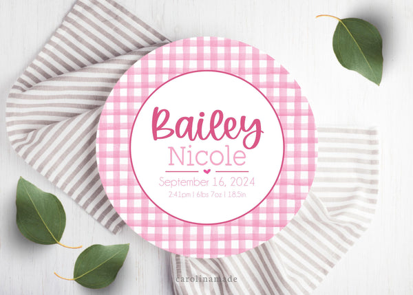 Kids Personalized Birth Stat Name Plate, Custom Baby Birth Info Gift, Newborn Keepsake Plate, Gift for New mom, Baby Gift, Reusable Plate