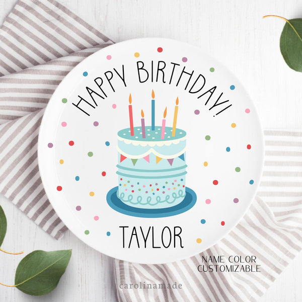 Kids Birthday Plate, Personalized Name Plate, Custom Birthday Plate, First Birthday Keepsake, Milestone Plate for Boys and Girls, Reusable
