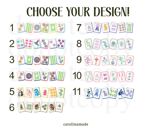 Personalized Mahjong Bag, Mah Jongg Bag, Personalized Gift for Mahjong Player, Zipper Pouch for Mahjong, Mahjong Game Bag, Mahjong Pouch