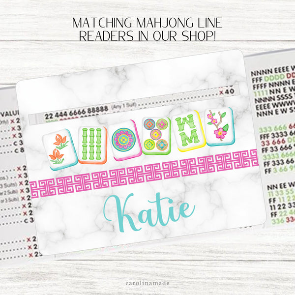 Mahjong Game Night Bag, Personalized Mah Jongg Bag, Custom Gift for Mahjong Player, Zipper Pouch for Mahjong, Mahjong Tile Bag Zipper Pouch