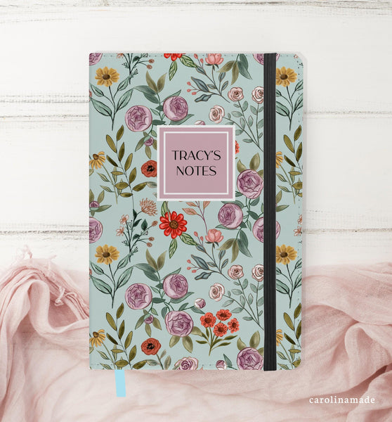 Floral Journal, Personalized Flower Notebook, Gratitude or Prayer Journal, Women's Journal, Sister gift, Best Friend gift, Diary for Teens