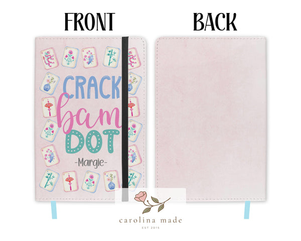 Mahjong Journal, Personalized Mahjong Notebook, Pink Floral Mahjong Tile Journal, Mahjong Game Night, Mahj Score Keeper, Mahjong Gift Ideas