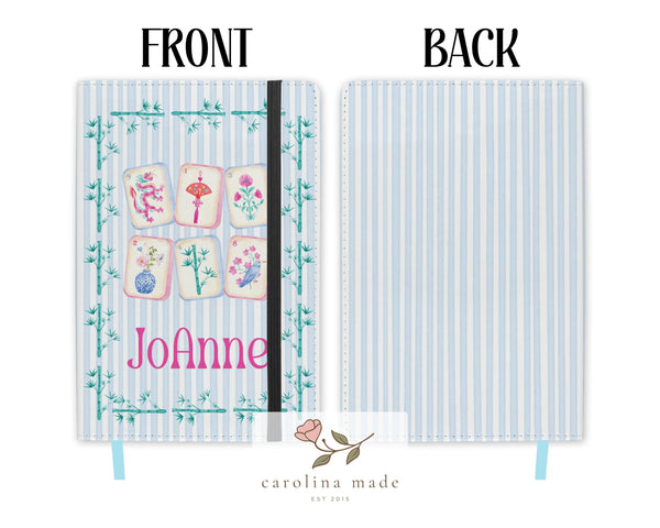 Mahjong Journal, Personalized Mahjong Notebook, Pink Floral Mahjong Tile Journal, Mahjong Game Night, Mahj Score Keeper, Mahjong Gift Ideas