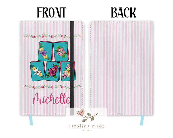 Mahjong Journal, Personalized Mahjong Notebook, Pink Floral Mahjong Tile Journal, Mahjong Game Night, Mahj Score Keeper, Mahjong Gift Ideas