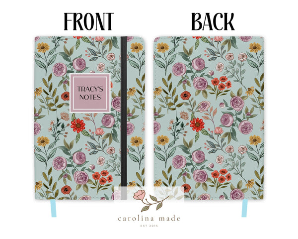 Floral Journal, Personalized Flower Notebook, Gratitude or Prayer Journal, Women's Journal, Sister gift, Best Friend gift, Diary for Teens