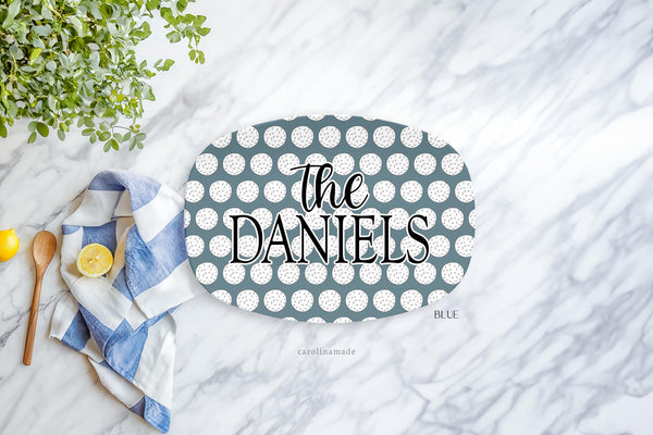 Golf Ball Platter, Personalized Name Golf Grilling Plate, Custom Golf Mothers Day Gift, BBQ Grill Serving Tray, Golfing Gift Ideas