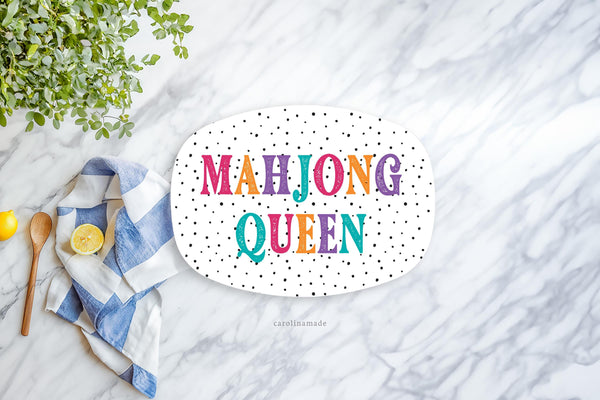 Mahjong Squad Party Platter, Personalized Mahjong Plate, Mother's Day Gift, Mahjong Birthday Gift, Mahjong Tile Gift Idea, Mahj girls Party