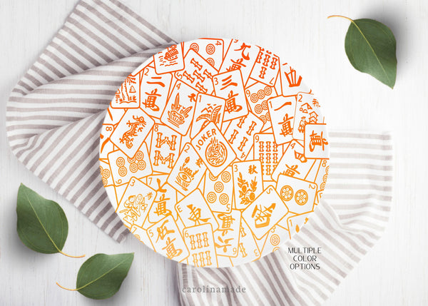 Mahjong Party Platter, Personalized Mahjong Plate, Mother's Day Gift, Mahjong Birthday Gift, Mahjong Tile Gift Idea, Mahj girls Party Decor