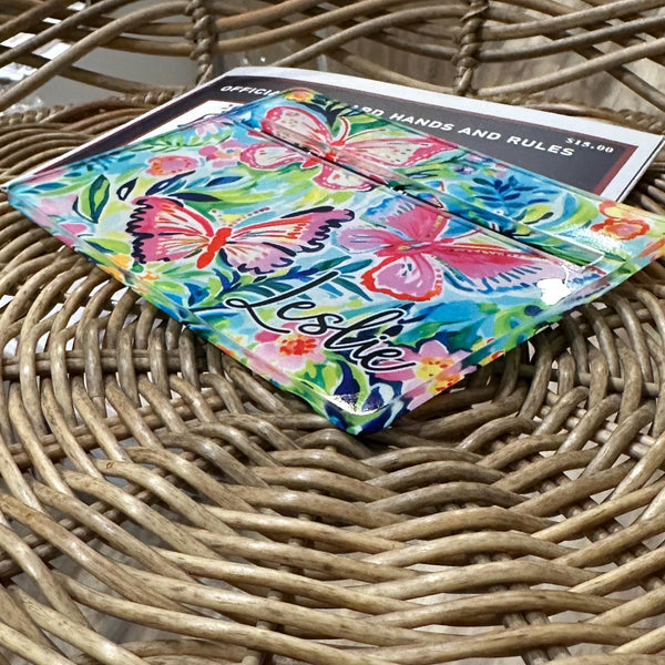 Preppy Butterfly Mahjong Line Reader, Personalized Mahjong Line Finder Accessory, Custom Gift for Mahjong Player, Mah Jongg Tournament Group