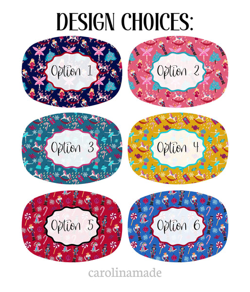 Personalized Nutcracker Platter, Custom Christmas Nutcracker Plate, Christmas Serving Platter, Nutcracker Gift Idea, Christmas Dinner Plate