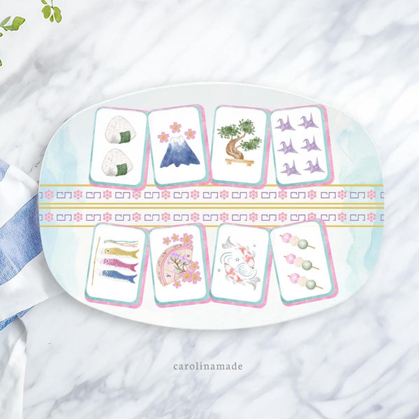 Mahjong Party Platter, Personalized Mahj Japan Plate, Mother's Day Gift, Mahjong Birthday Gift, Mahjong Tile Gift Idea, Mahj girls Party