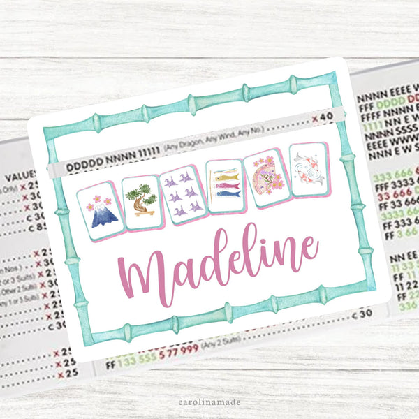 Mahjong Line Reader, Personalized Mahjong Line Finder Accessory, Custom Gift for Mahjong Player, Mah Jongg Tournament Group, Bamboo Border