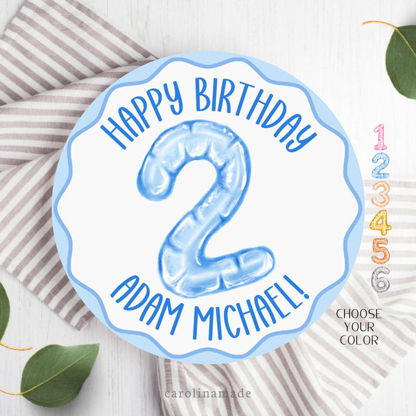 Kids Number Balloon Birthday Plate, Personalized Name Plate, Custom Birthday Plate, Birthday Milestone Plate for Boys and Girls, Reusable