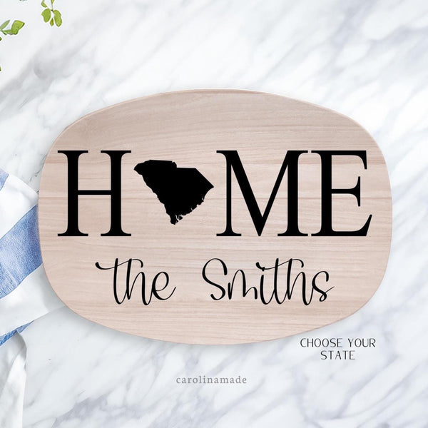 Home State Personalized Platter, Custom Gift for New Homeowner, Closing Gift, Housewarming Gifts, Realtor Gift Ideas,