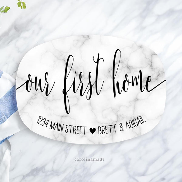 Our First Home Personalized Platter, Custom Gift for New Homeowner, Closing Gift, Housewarming Gifts, Realtor Gift Ideas,