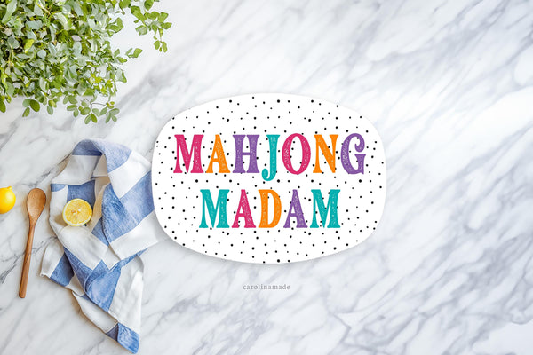 Mahjong Squad Party Platter, Personalized Mahjong Plate, Mother's Day Gift, Mahjong Birthday Gift, Mahjong Tile Gift Idea, Mahj girls Party