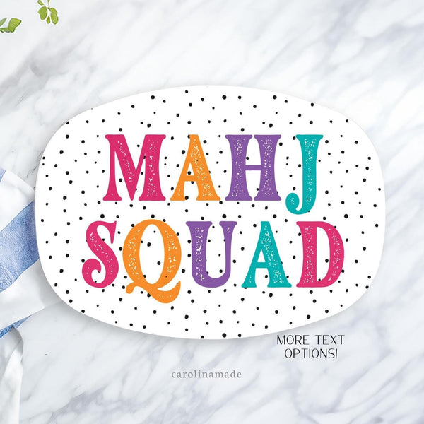 Mahjong Squad Party Platter, Personalized Mahjong Plate, Mother's Day Gift, Mahjong Birthday Gift, Mahjong Tile Gift Idea, Mahj girls Party