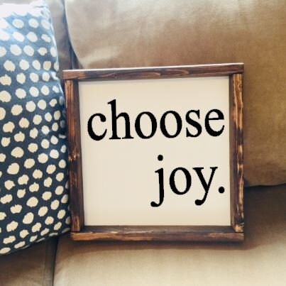 Choose joy Wood Framed Sign - Farmhouse Decor -Gallery Wall -Farmhouse Sign -Encouragement Gift - Inspirational Wall Art - Fixer Upper Style
