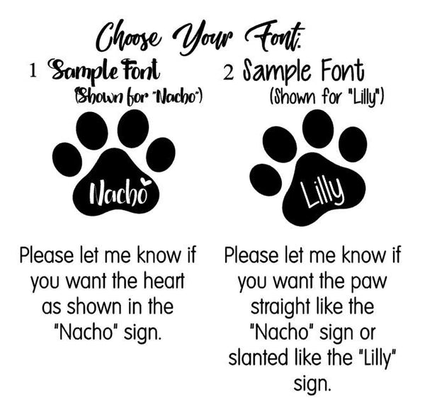 Paw Print Name Sign | Personalized Pet Name Decor | Custom Pet Gift | Dog Lovers Cat Lovers | Pet Mom Dad Gift | Animal Sign | Pet Loss