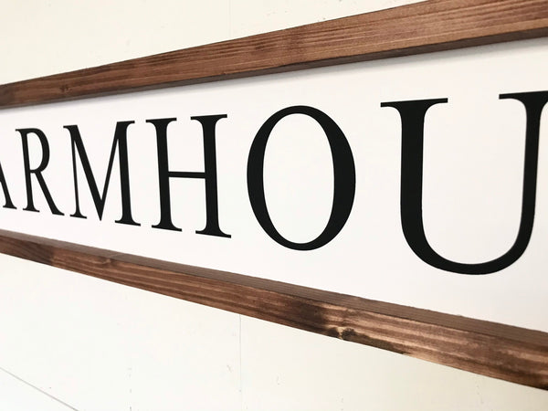 Farmhouse Wood Framed Canvas Sign, Rustic Decor, Modern Farmhouse