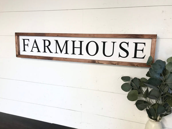 Farmhouse Wood Framed Canvas Sign, Rustic Decor, Modern Farmhouse