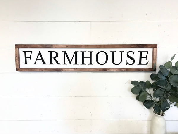 Farmhouse Wood Framed Canvas Sign, Rustic Decor, Modern Farmhouse