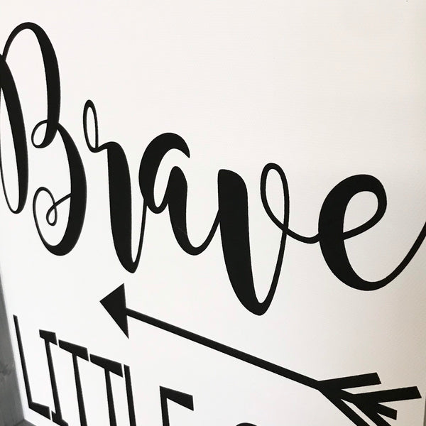 Be Brave Little One Nursery Wall Art Decor Sign Farmhouse Style Rustic Boho Arrow Woodland Theme Bedroom Wood Framed