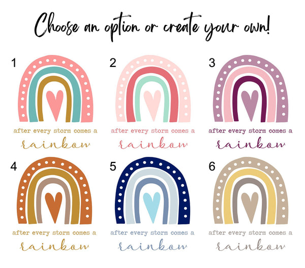 After every storm there is a Rainbow, Rainbow Baby, Pregnancy Announcement, IVF Baby Shower Gift, Gender Neutral, Boho Nursery, Modern