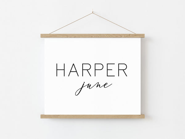 Cusome Baby Name Banner, Nursery Wall Hanging, Canvas Art, Personalized Baby Name Sign, Nursery Wall Decor, Hanging Banner, Baby Shower Gift